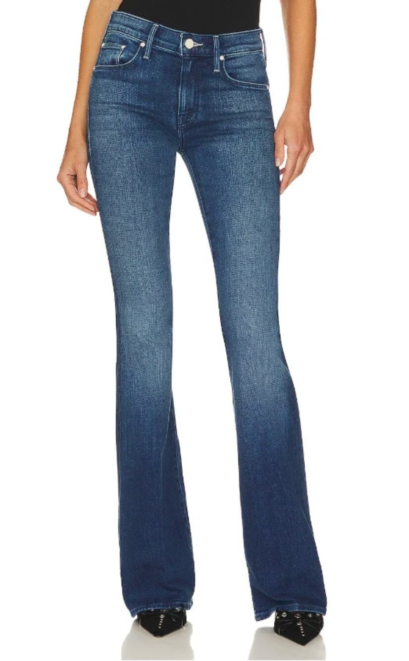 Mother The Down Low Weekender Heel Jeans in High Tide Wash size 30